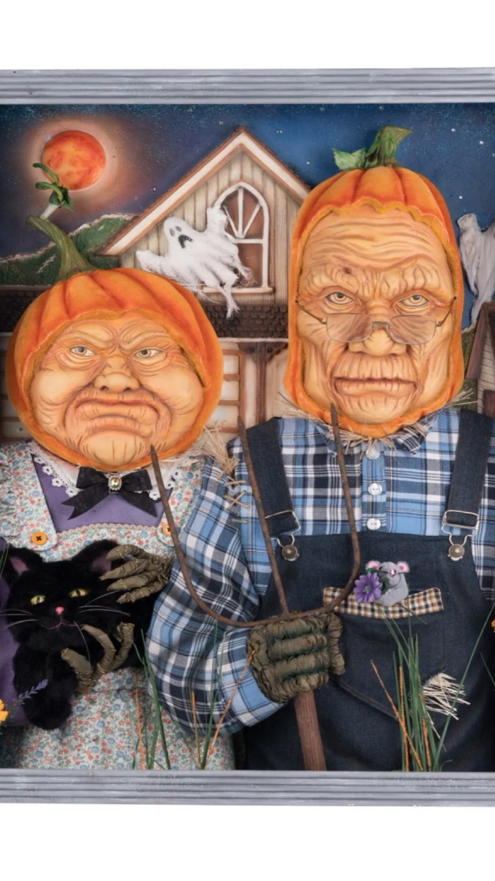 Katherine's Collection American Gothic Pumpkin Wall Piece Katherine's Collection Halloween Gothic Pumpkin Wall Piece