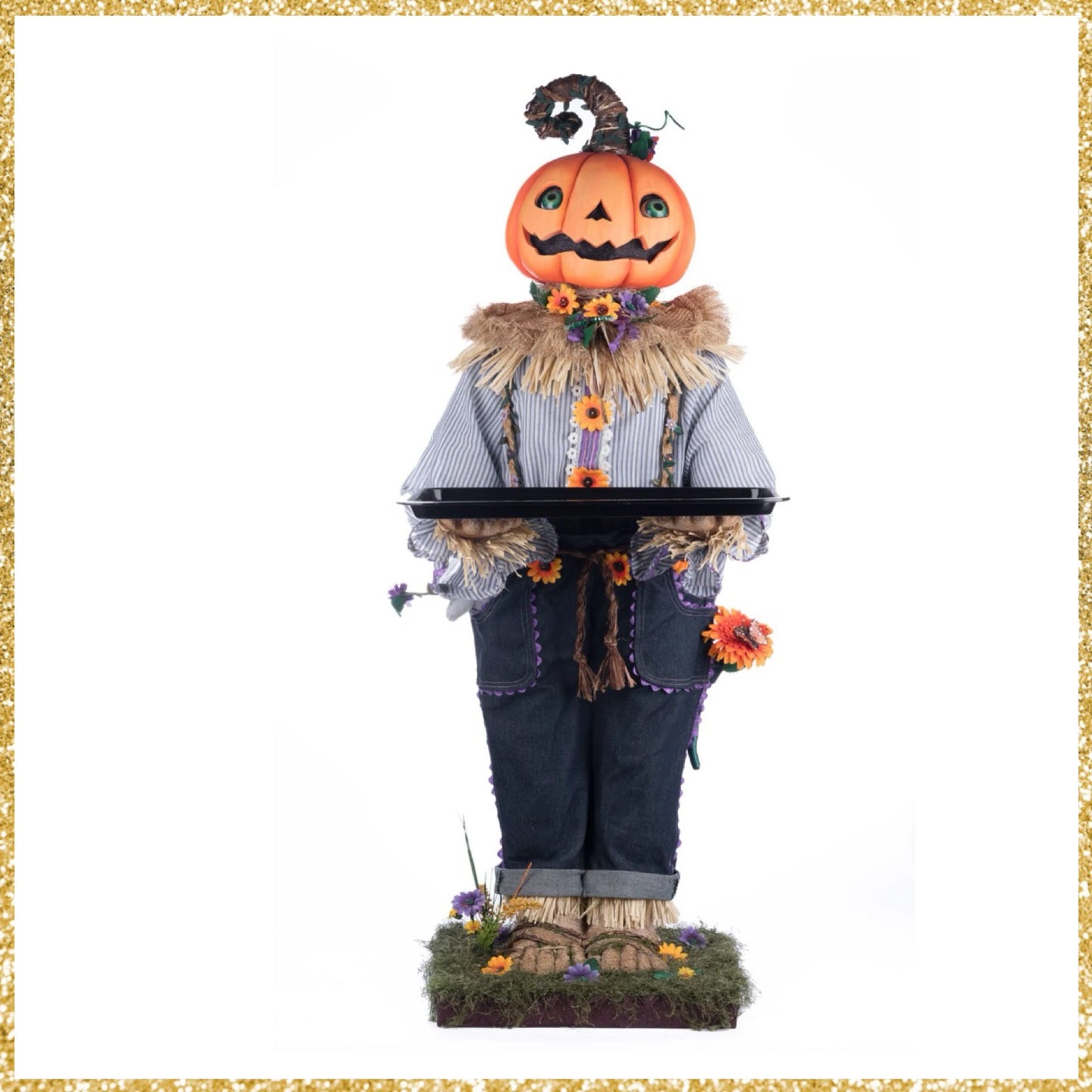 Katherine's Collection Jack The Butler Server Katherine's Collection Halloween Jack O Lantern Server