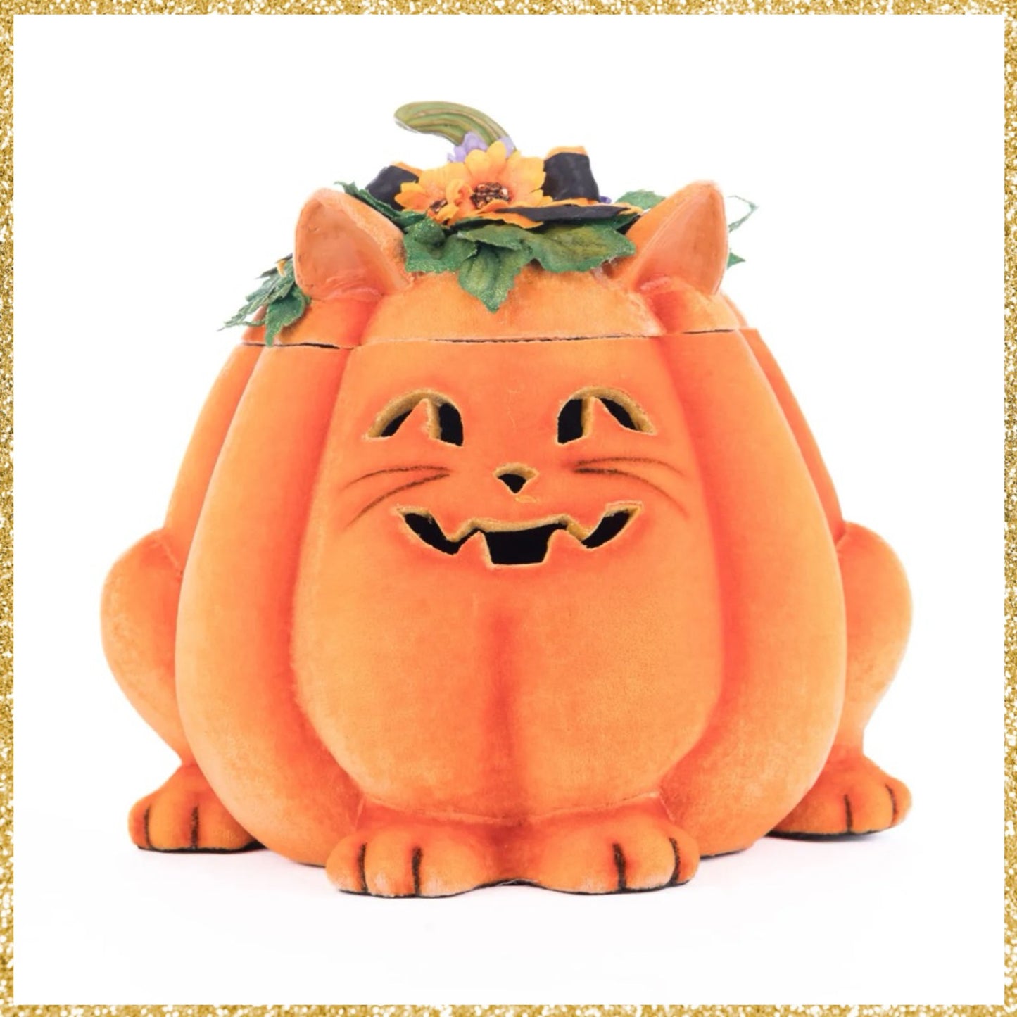 Katherine's Collection Jackie The Kitty Cat Pumpkin Candy Container Katherine's Collection Candy Container