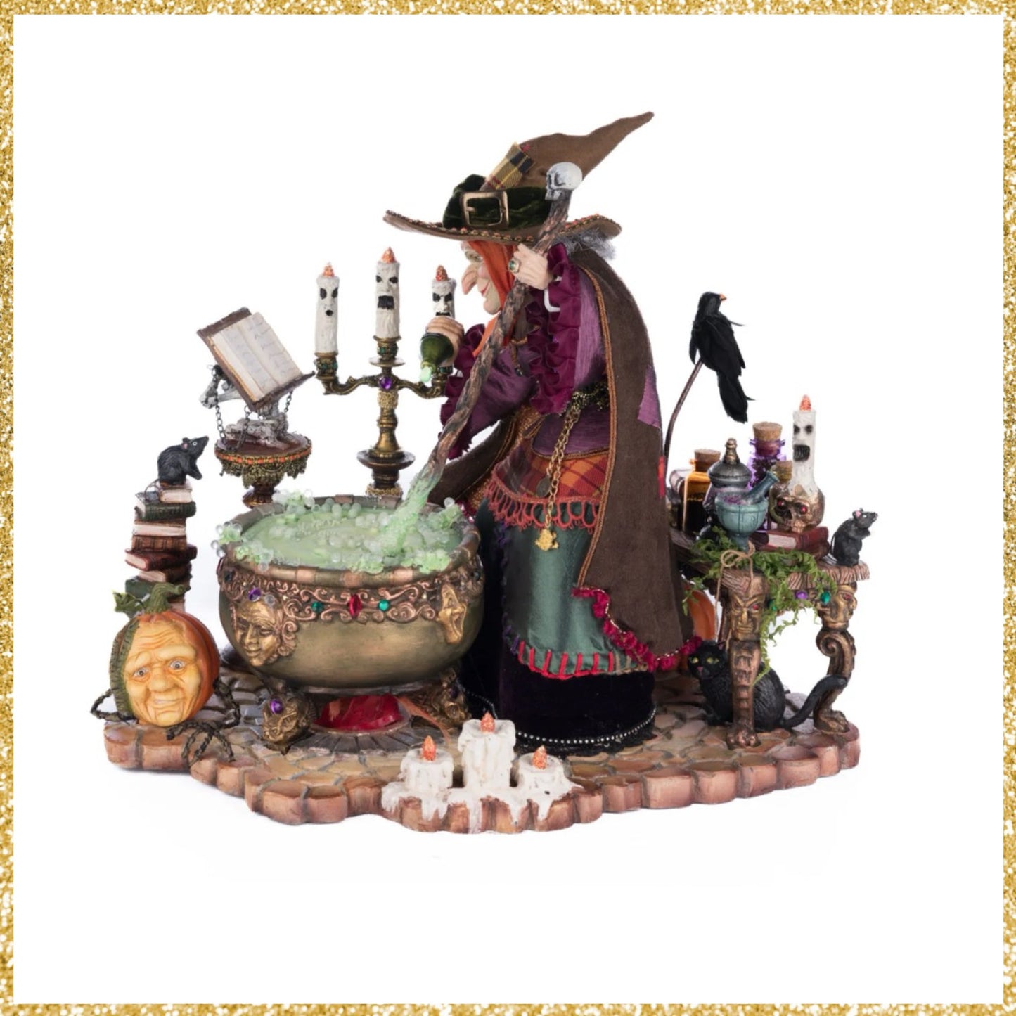 Katherine's Collection Witch In Potion Room Katherine's Collection Halloween Witch Figure