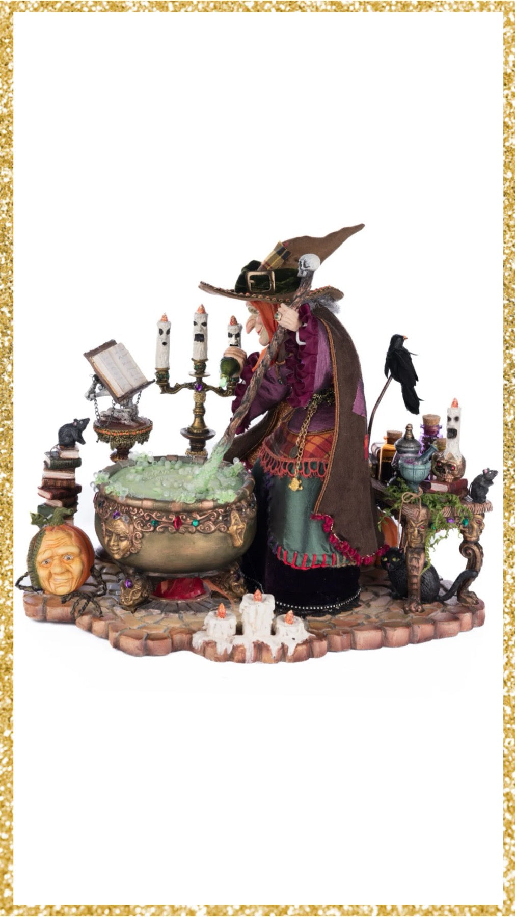 Katherine's Collection Witch In Potion Room Katherine's Collection Halloween Witch Figure
