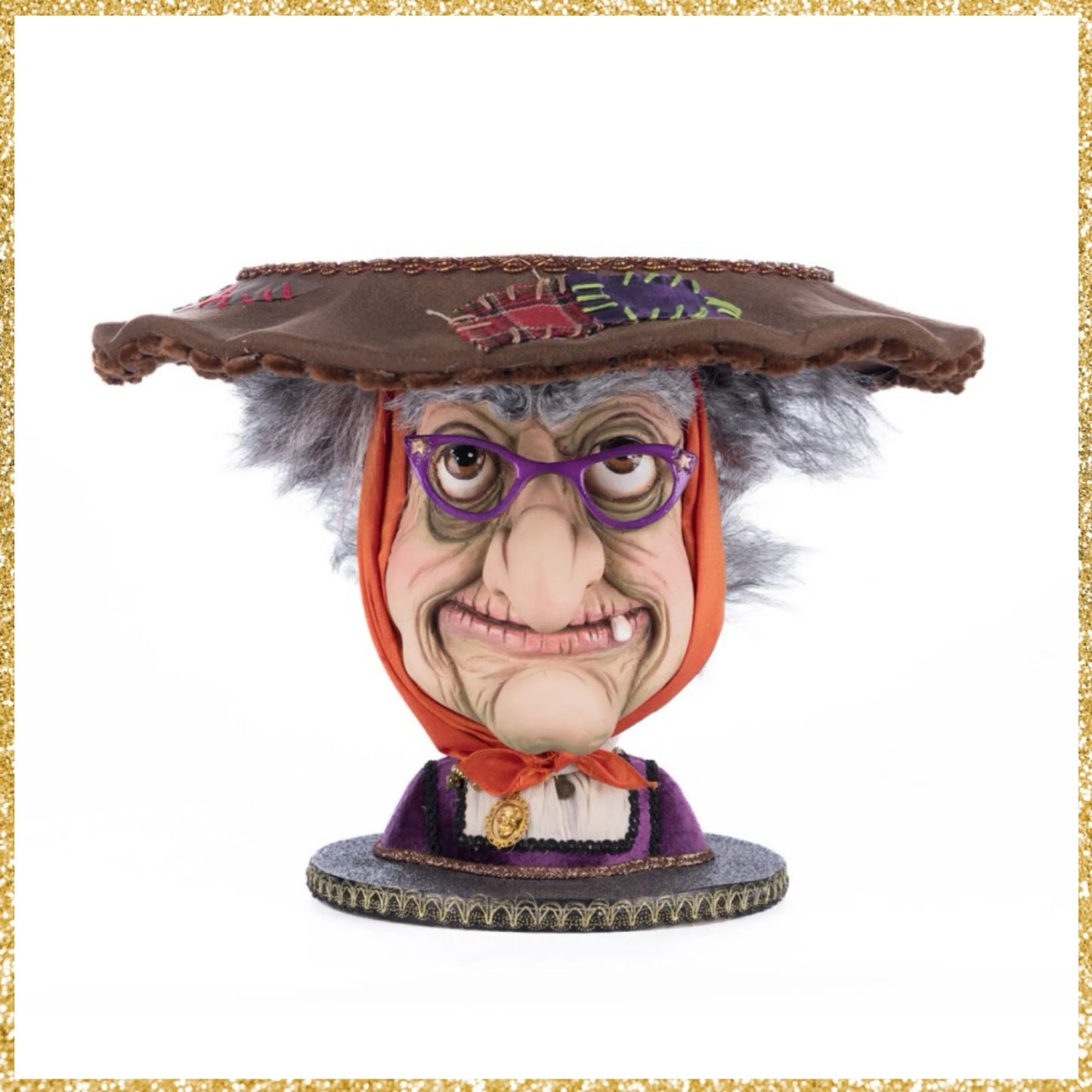 Katherine's Collection Witch Head Cake Plate Katherine's Collection Halloween Witch Cake Stand