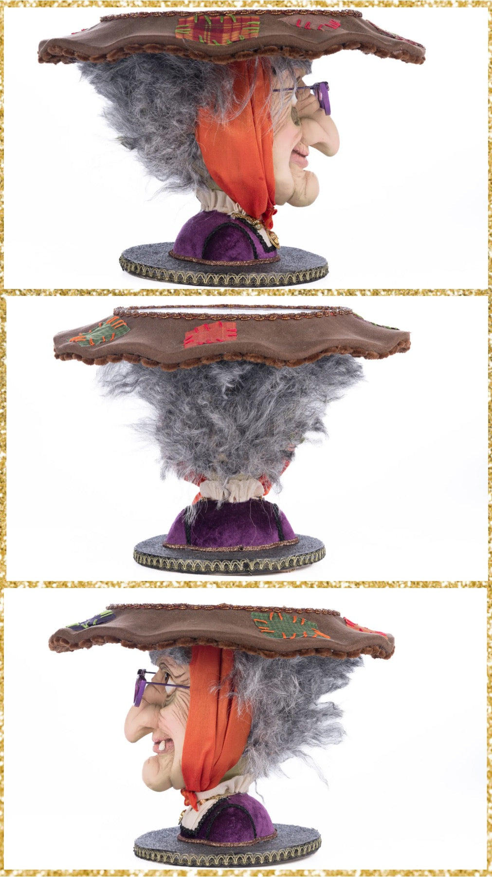 Katherine's Collection Witch Head Cake Plate Katherine's Collection Halloween Witch Cake Stand