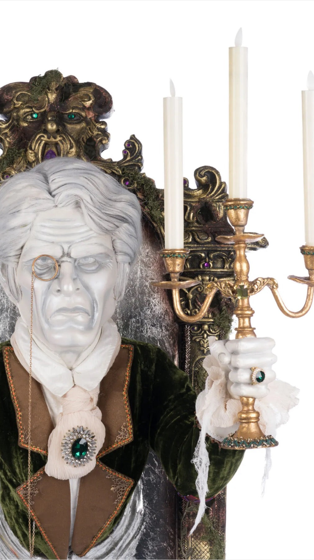 Katherine's Collection Broomstick Acres Clayton Caretaker Katherine's Collection Halloween Apparition with Candelabra
