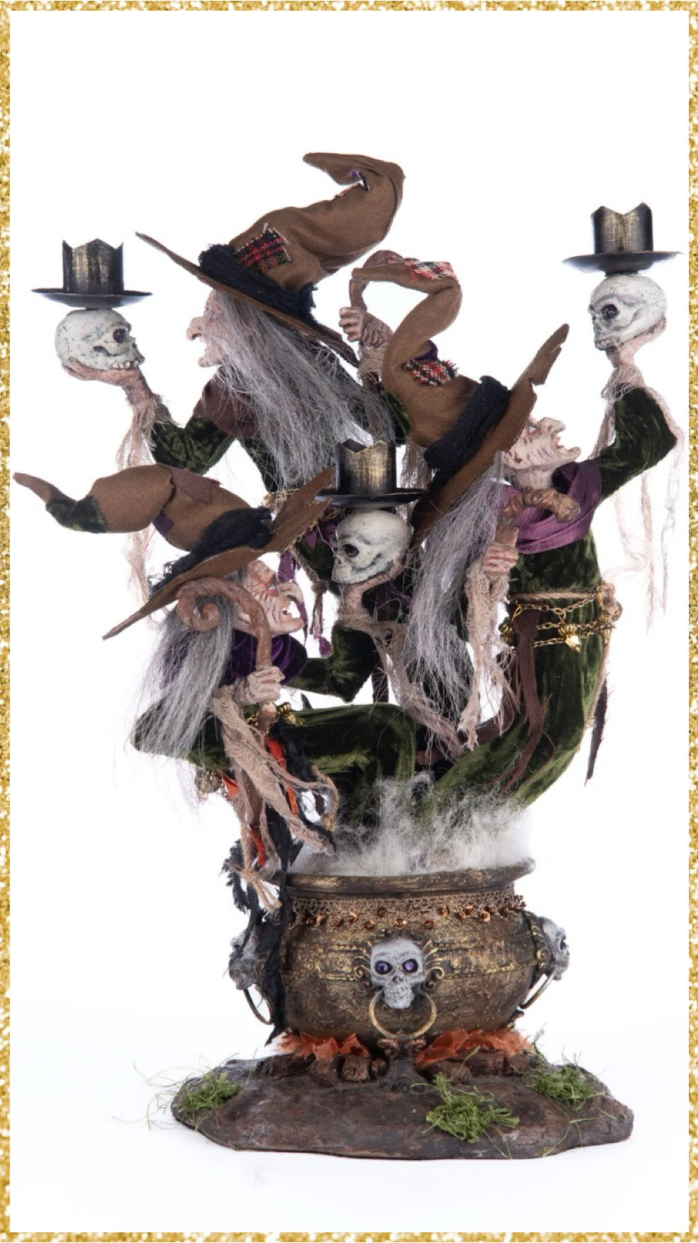 Katherine's Collection Broomstick Acres Witches Candle Holder Katherine's Collection Witches Candelabra