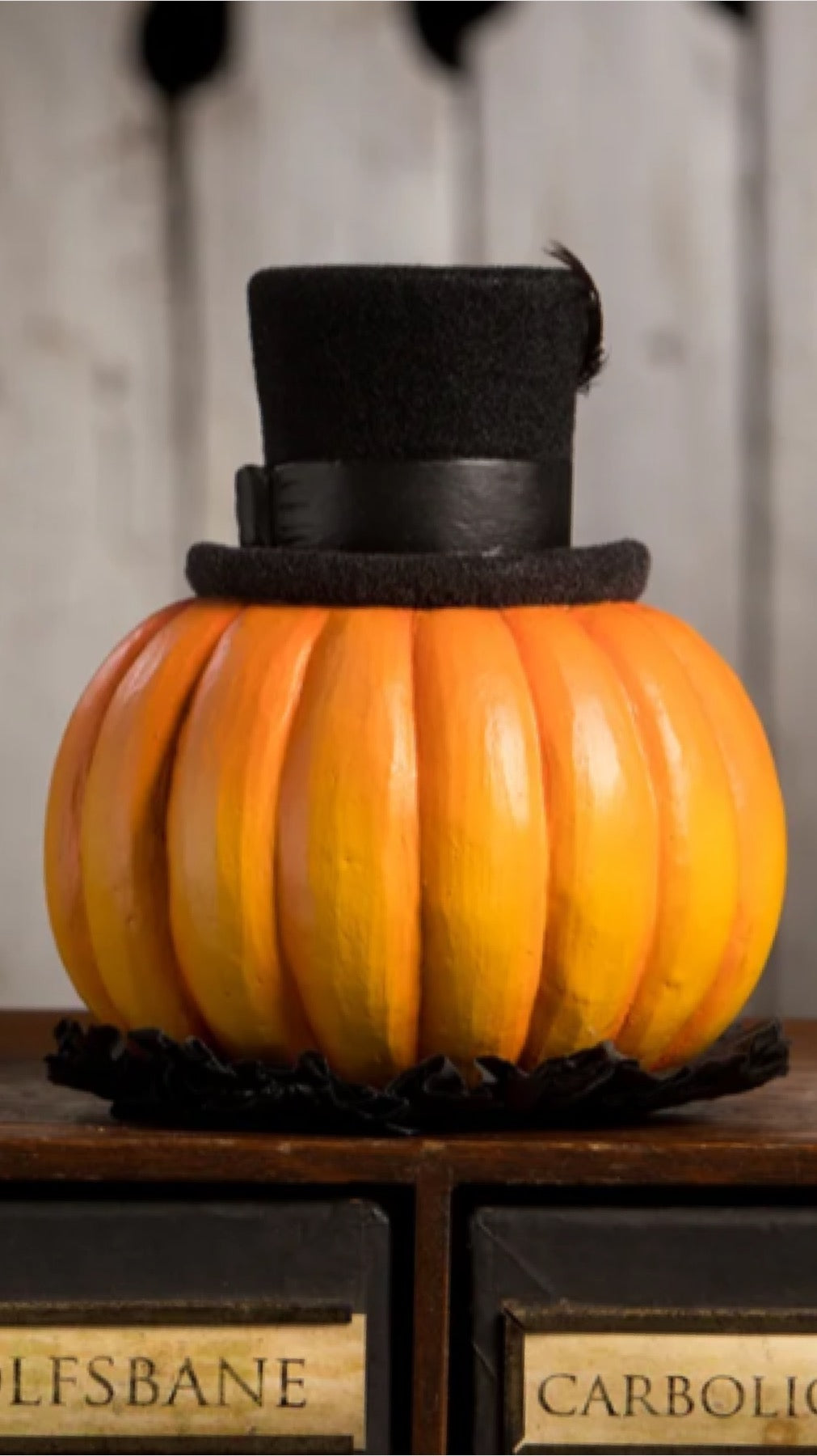 Bethany Lowe Dr. Jekyll Pumpkin Jack O' Lantern Bethany Lowe Halloween Pumpkin Decoration