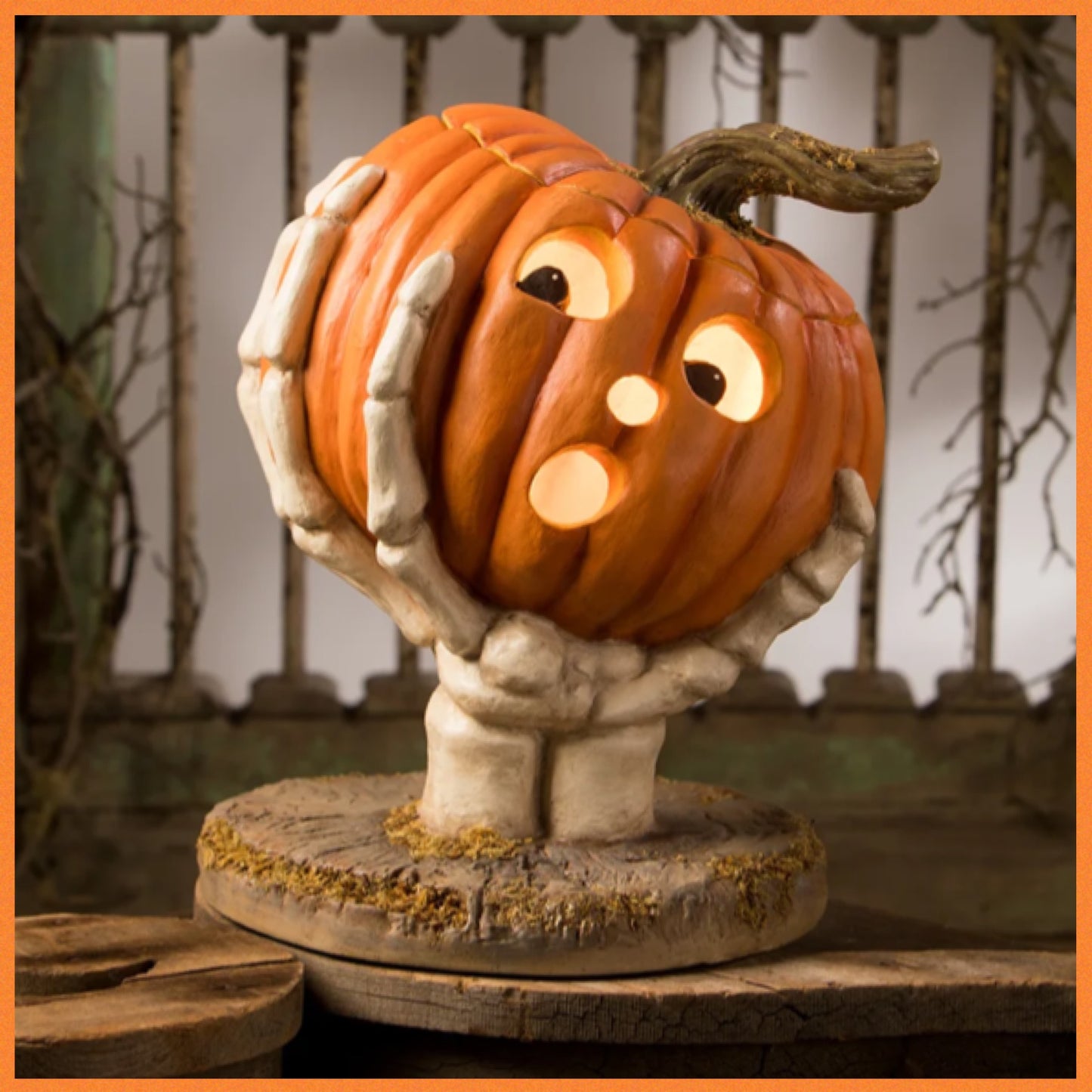 Bethany Lowe Ut Oh Gotcha Pumpkin Jack O' Lantern Bethany Lowe Halloween Pumpkin Decoration
