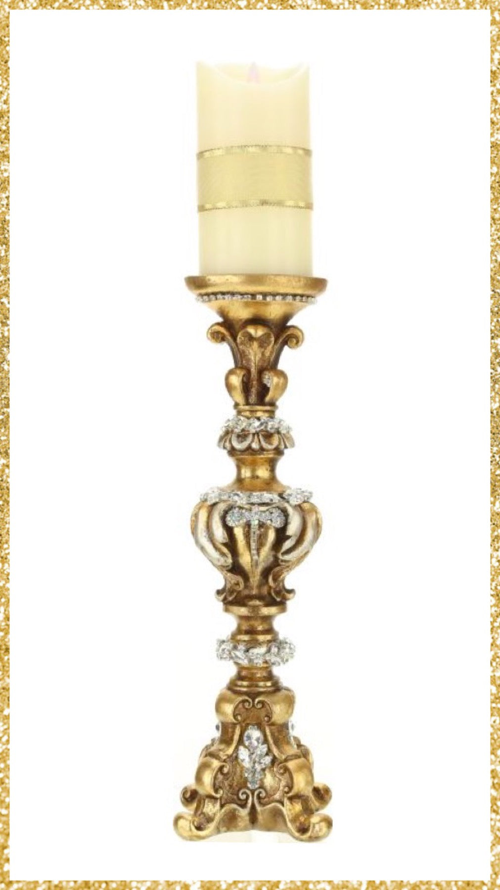 15" Jeweled Candle Holder Mark Roberts Home Decor