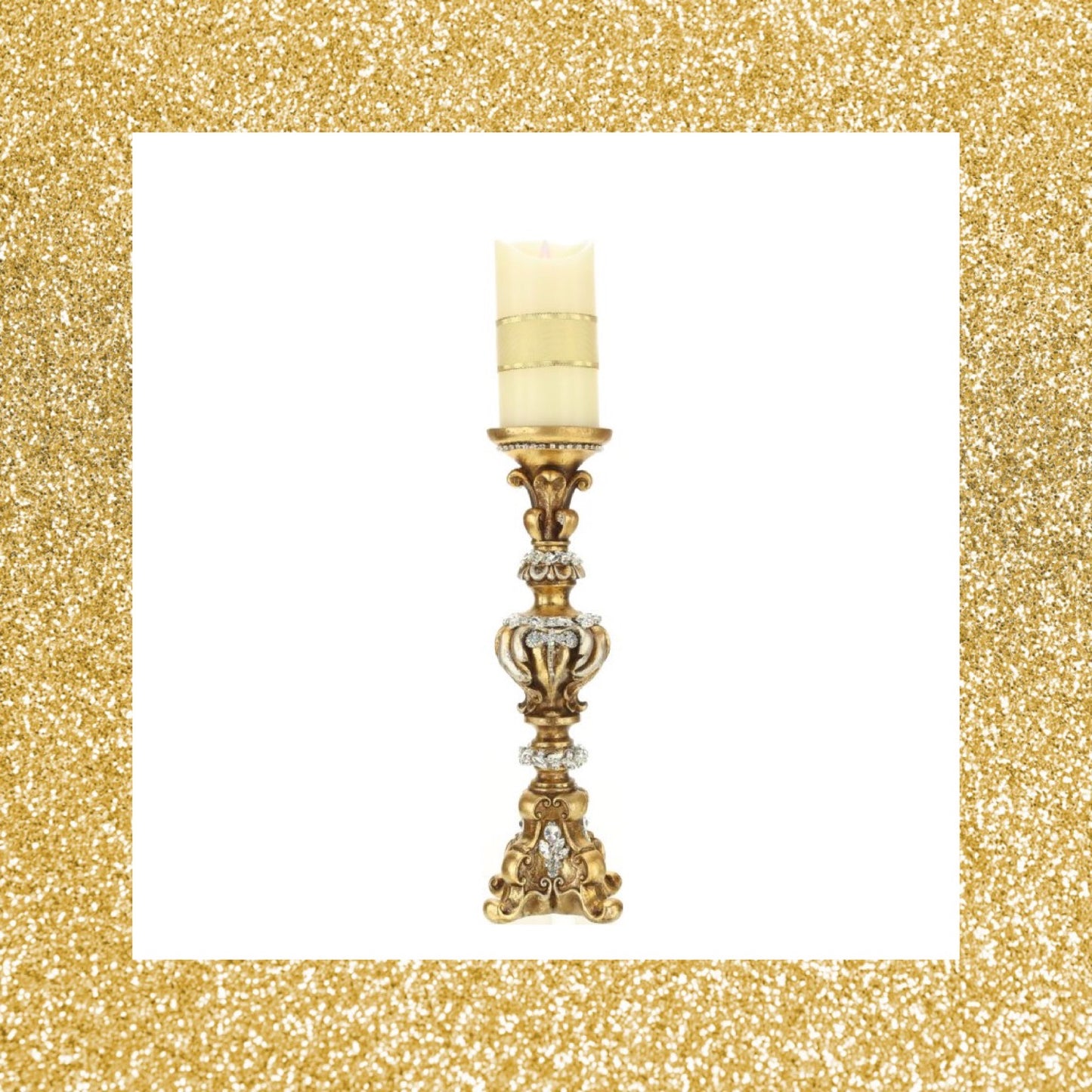 15" Jeweled Candle Holder Mark Roberts Home Decor