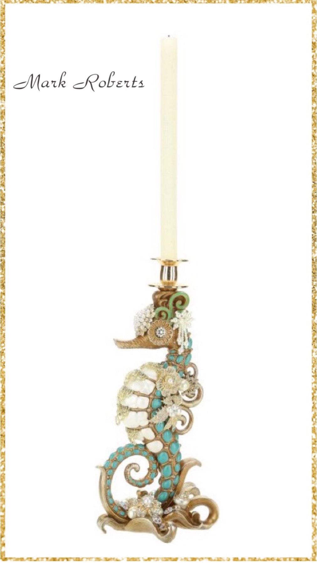 15" Jeweled Candle Holder Mark Roberts Home Decor