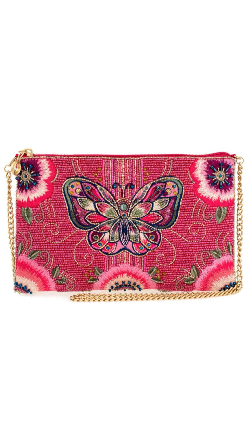 Mary Frances Beaded Social Butterfly Mini Crossbody Handbag Mary Frances Butterfly Purse