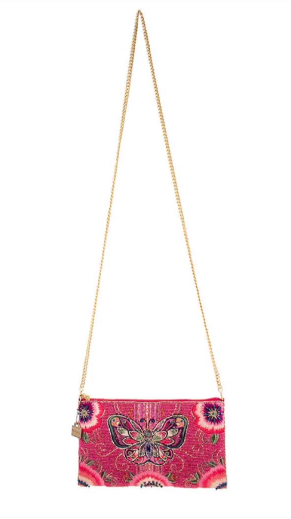 Mary Frances Beaded Social Butterfly Mini Crossbody Handbag Mary Frances Butterfly Purse