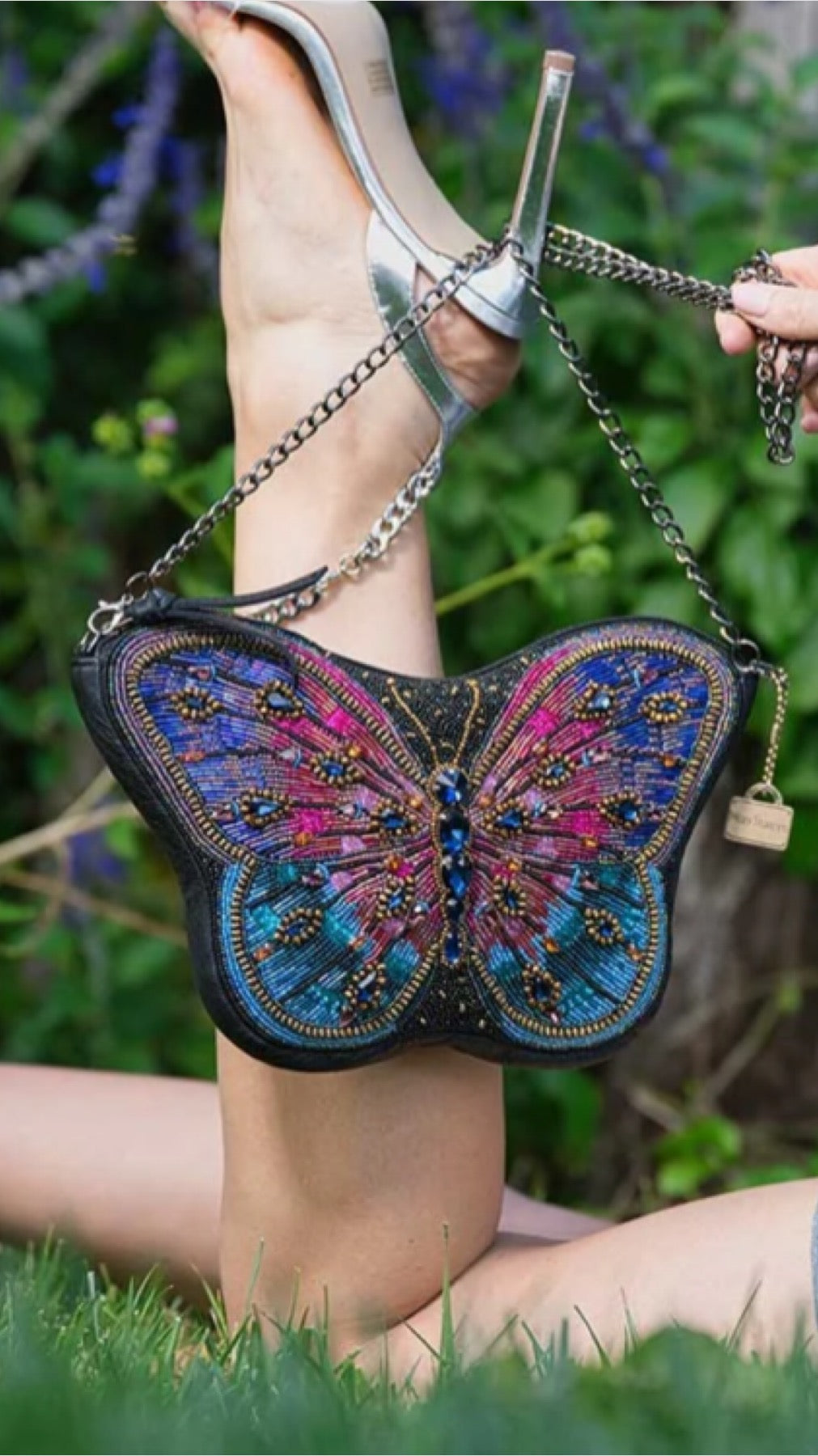 Mary Frances Beaded Jewels Butterfly Crossbody Handbag Mary Frances Butterfly Purse
