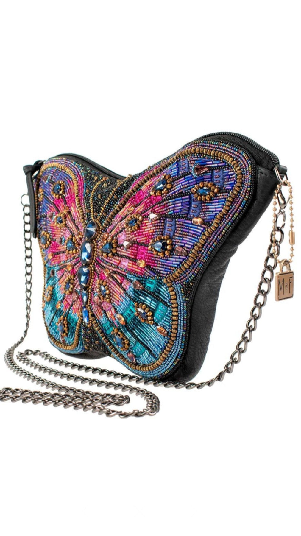 Mary Frances Beaded Jewels Butterfly Crossbody Handbag Mary Frances Butterfly Purse