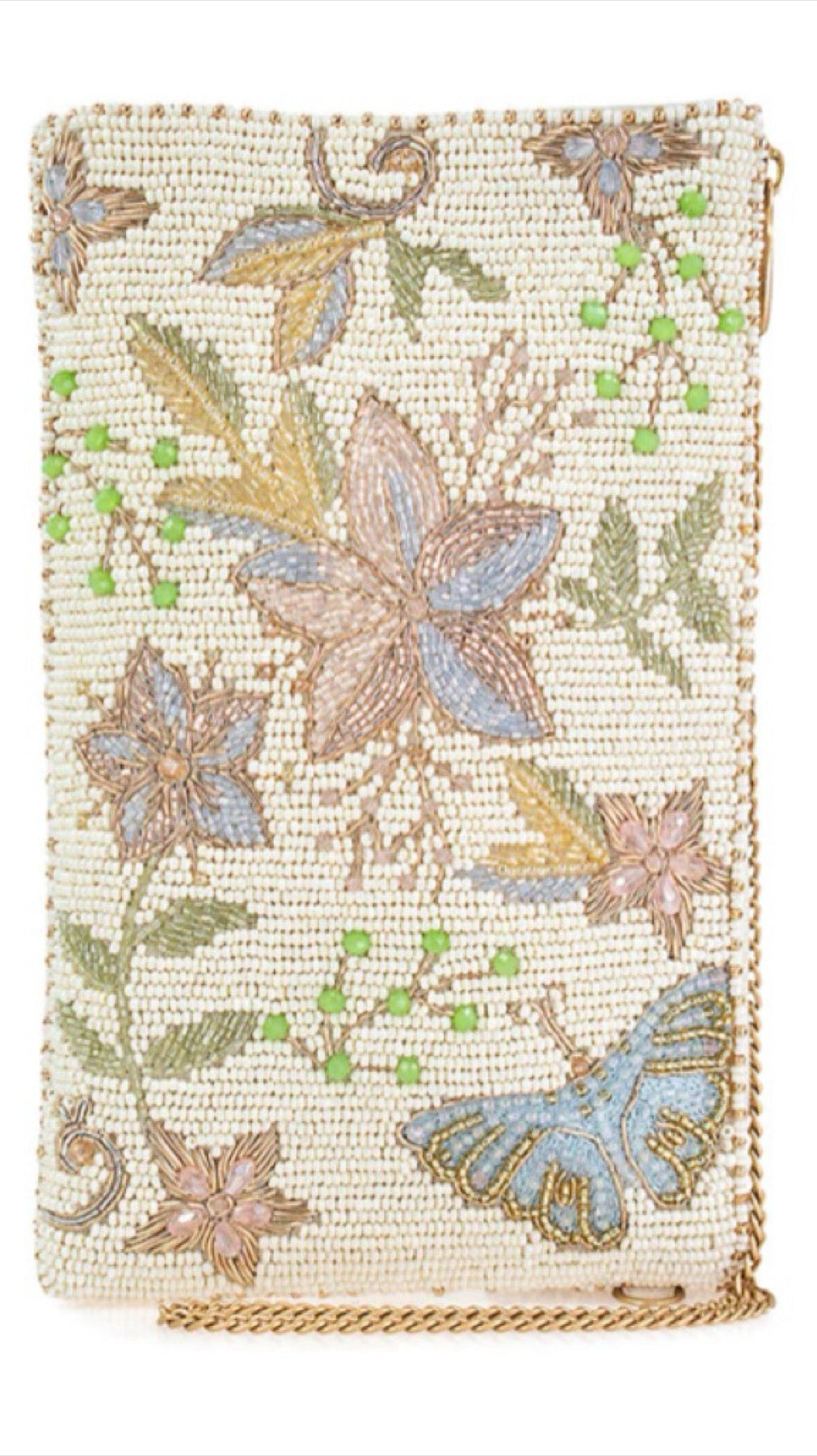 Mary Frances Beaded Heaven Sent Butterflies Crossbody Phone Bag Mary Frances Butterfly Phone Purse