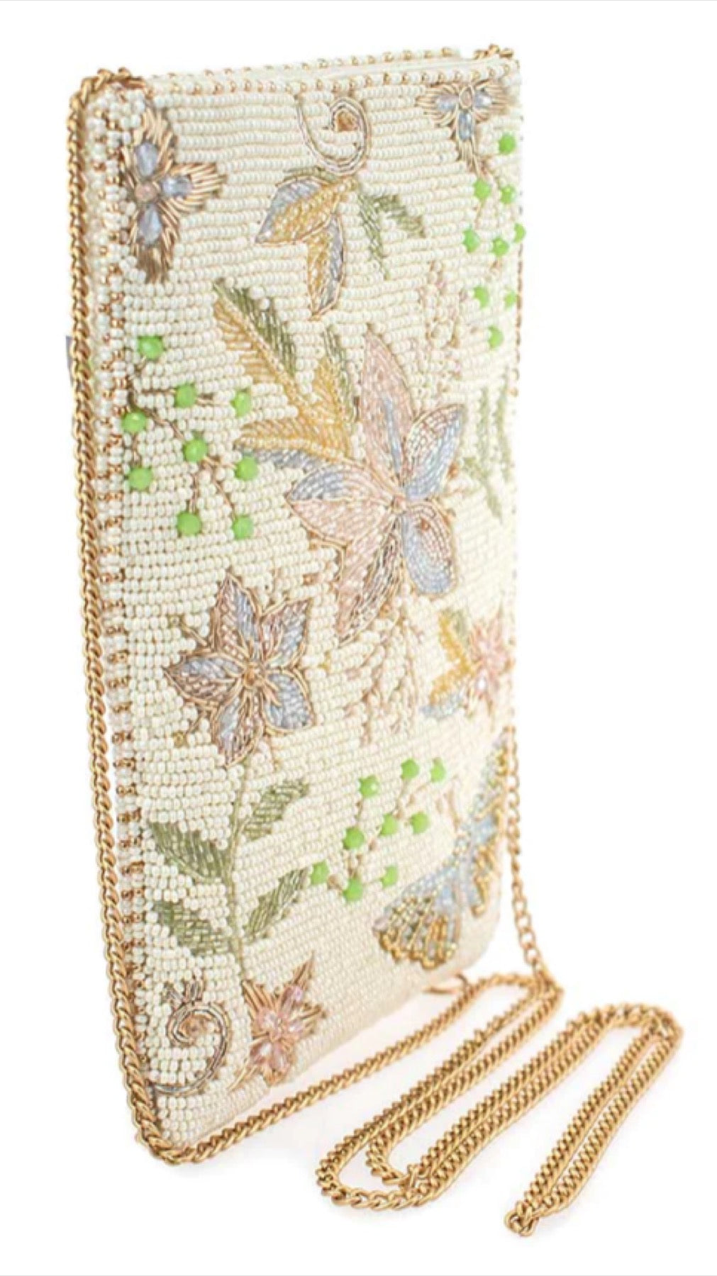 Mary Frances Beaded Heaven Sent Butterflies Crossbody Phone Bag Mary Frances Butterfly Phone Purse