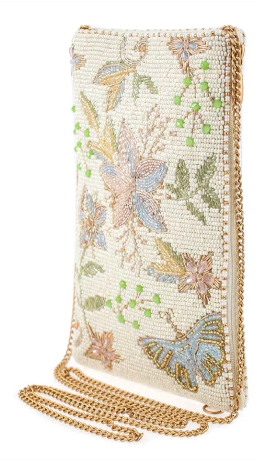 Mary Frances Beaded Heaven Sent Butterflies Crossbody Phone Bag Mary Frances Butterfly Phone Purse