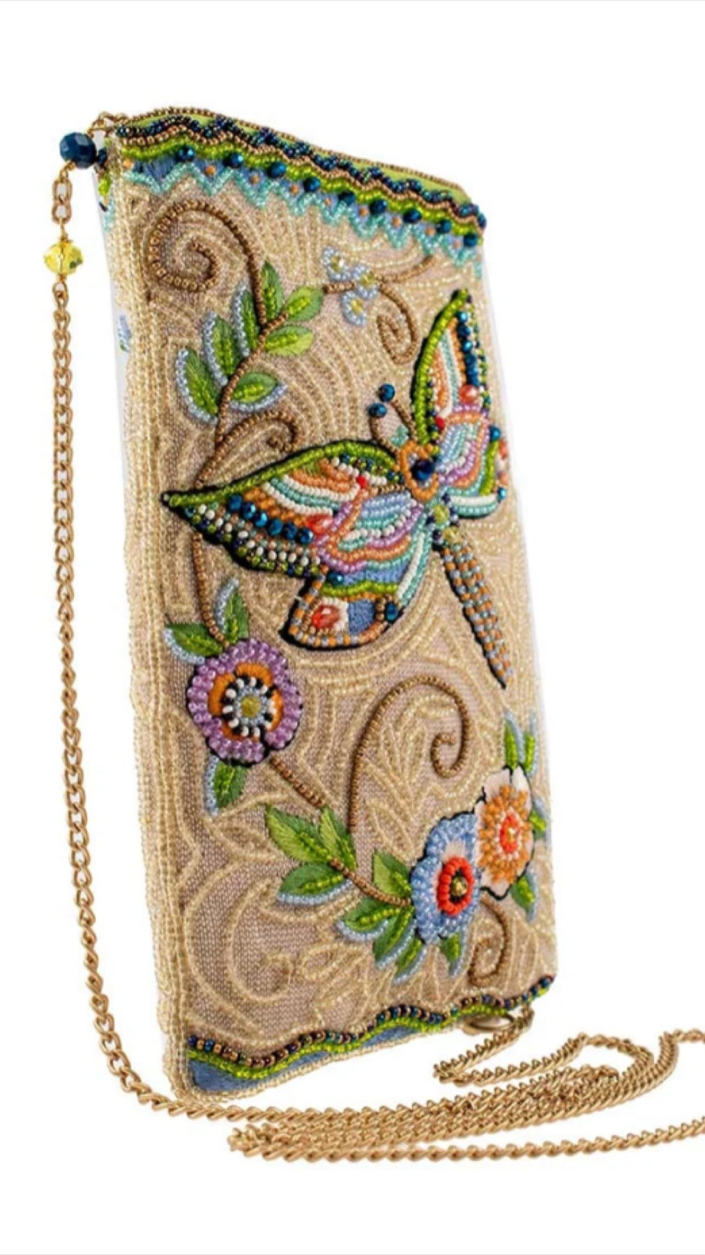 Mary Frances Beaded Dragonfly Soaring Spirit Crossbody Phone Bag Mary Frances Dragonfly Purse