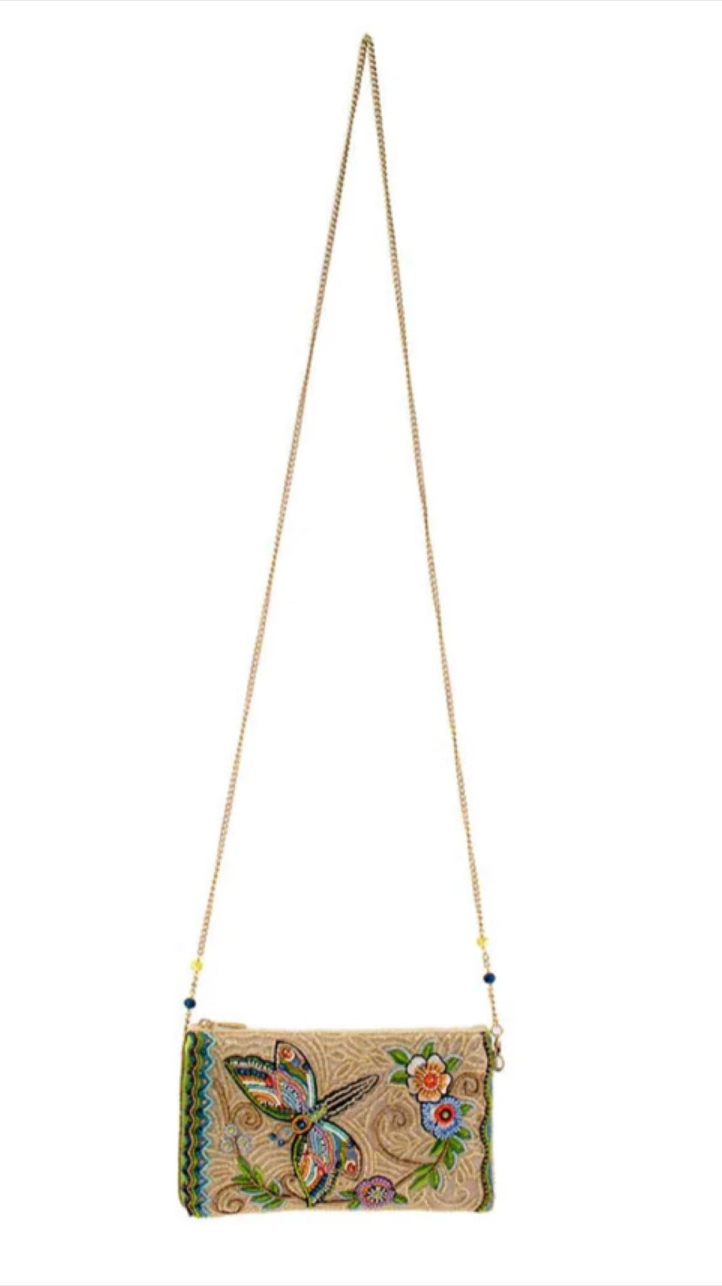 Mary Frances Beaded Dragonfly Soaring Spirit Crossbody Phone Bag Mary Frances Dragonfly Purse
