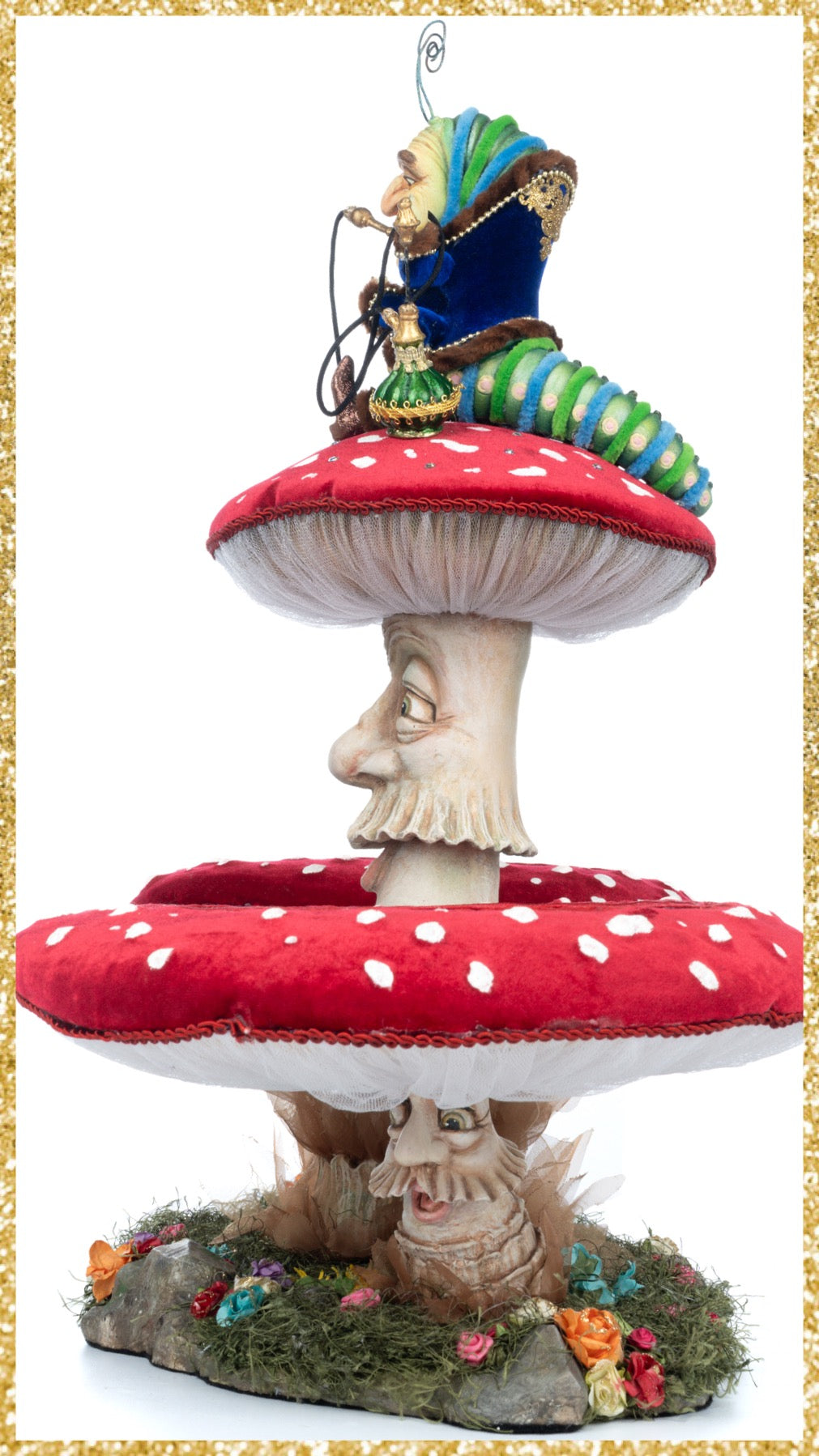 Katherine's Collection Caterpillar and Mushroom Serving Piece Katherine's Collection Hearts and Wonderland