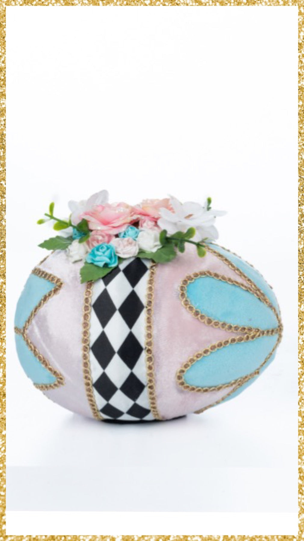 Katherine's Collection Fabric Eggs Katherine's Collection Hearts and Wonderland