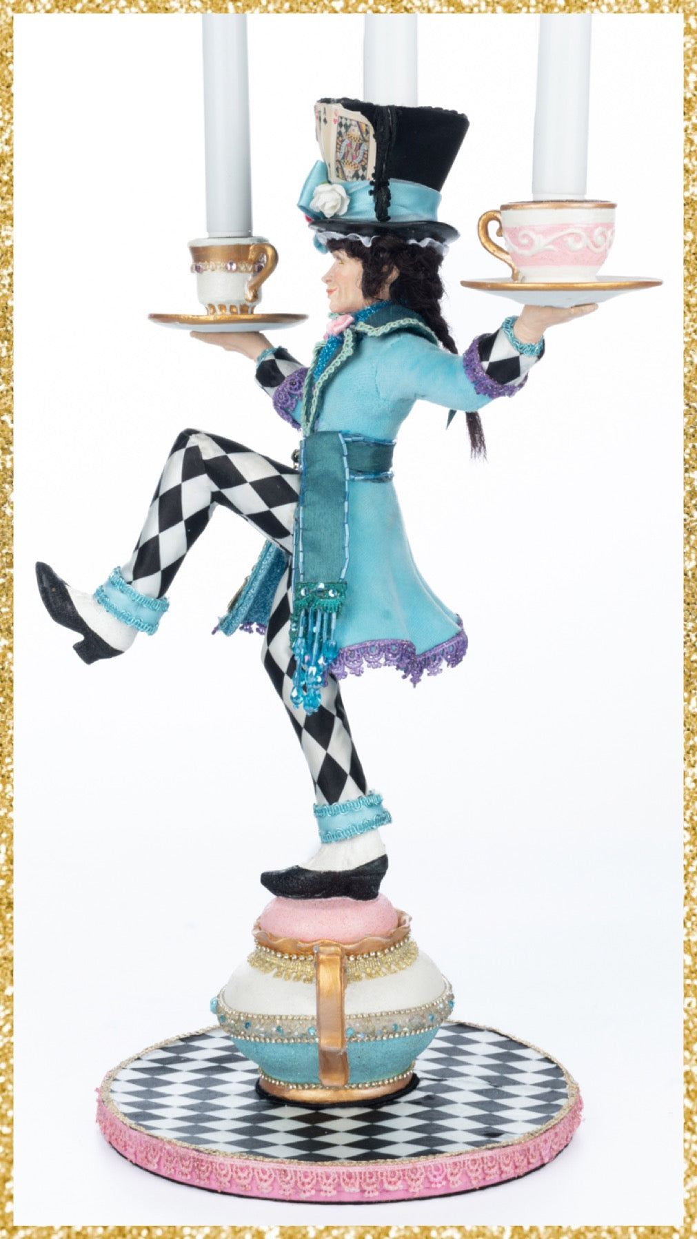 Katherine's Collection Mad Hatter Candle Holder Katherine's Collection Hearts and Wonderland