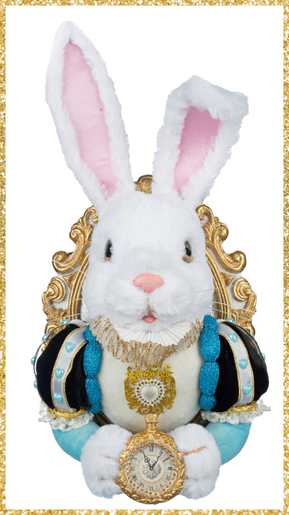 Katherine's Collection Rabbit Door Knocker blue Katherine's Collection Hearts and Wonderland