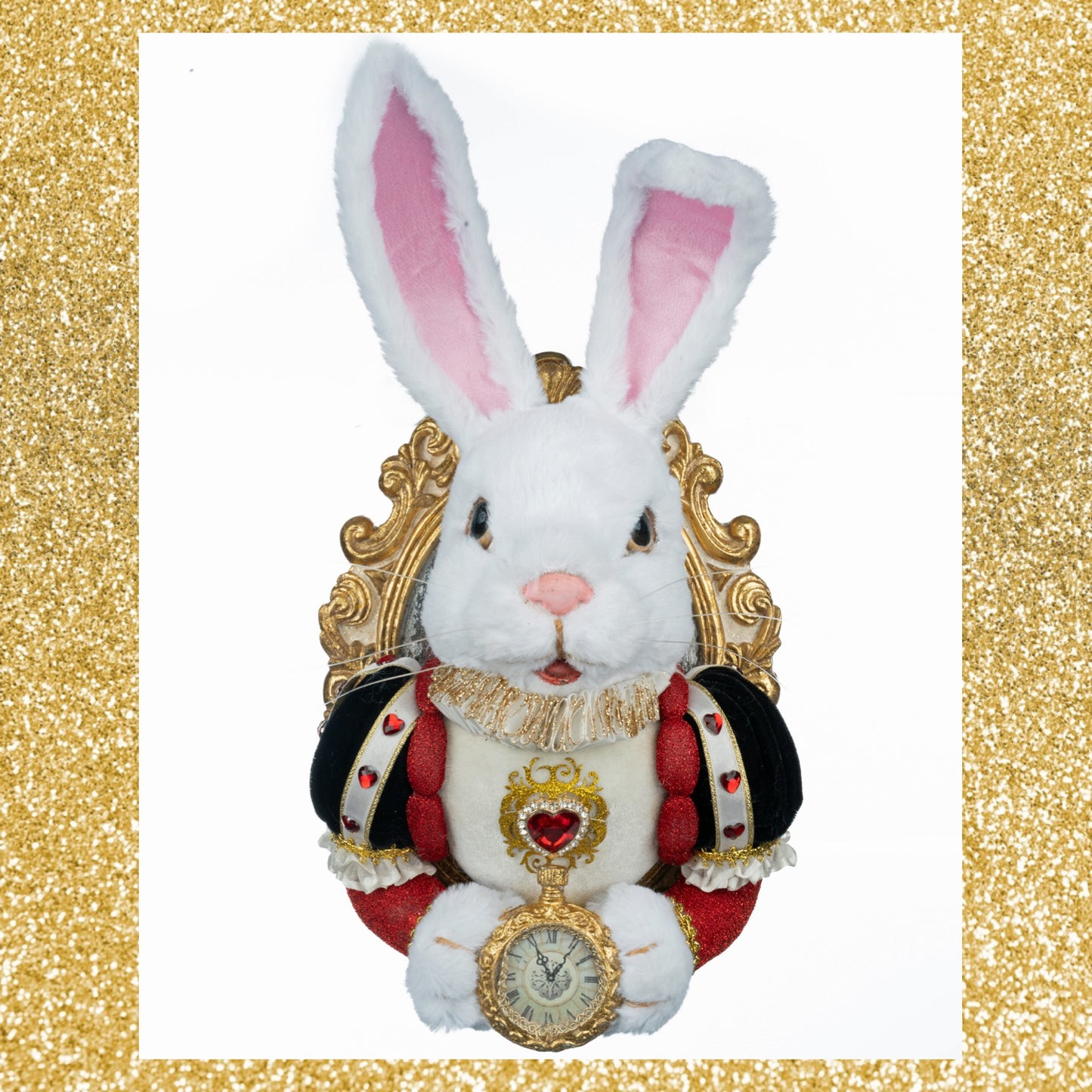 Katherine's Collection Rabbit Door Knocker red Katherine's Collection Hearts and Wonderland
