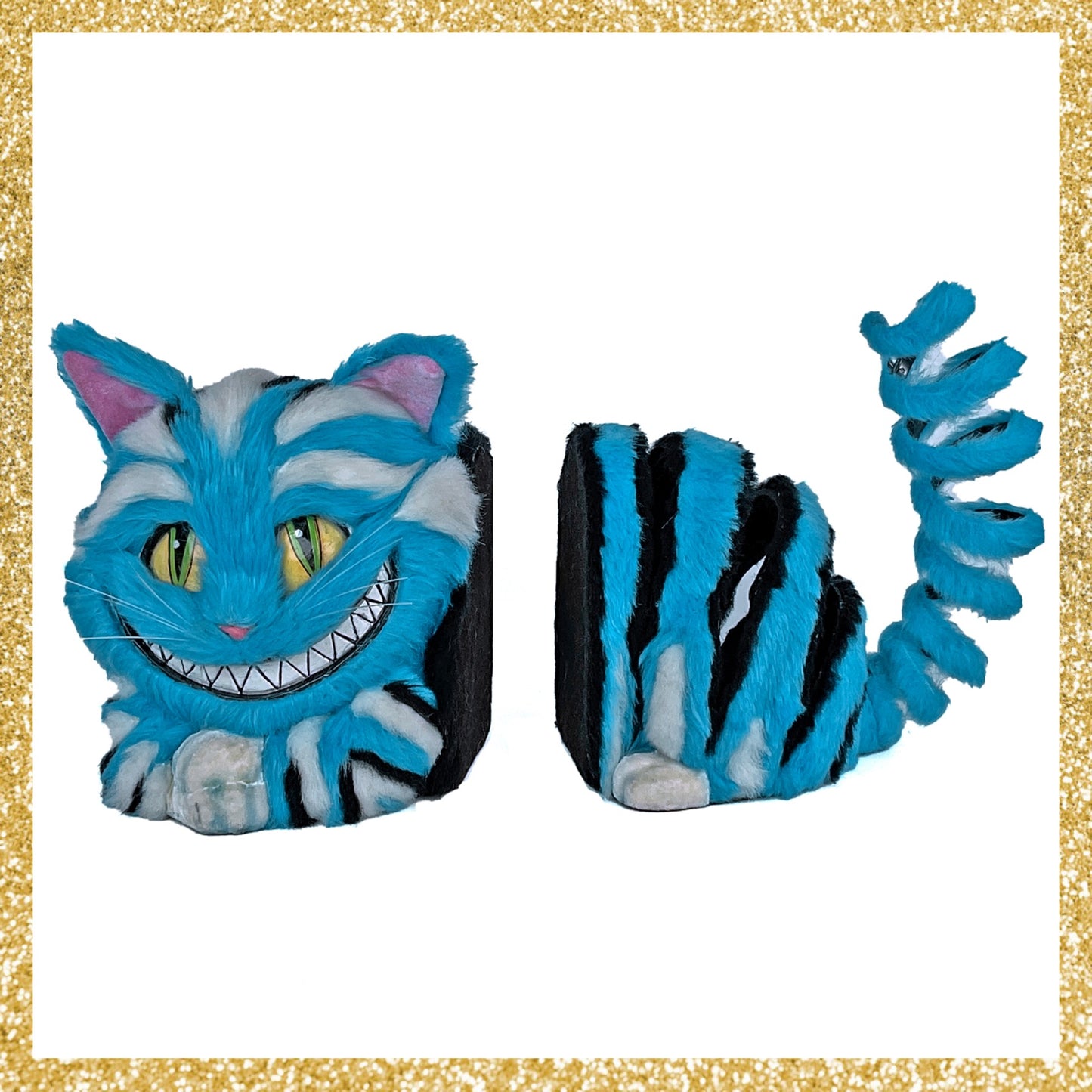 Katherine's Collection Cheshire Cat Book Ends Katherine's Collection Hearts and Wonderland
