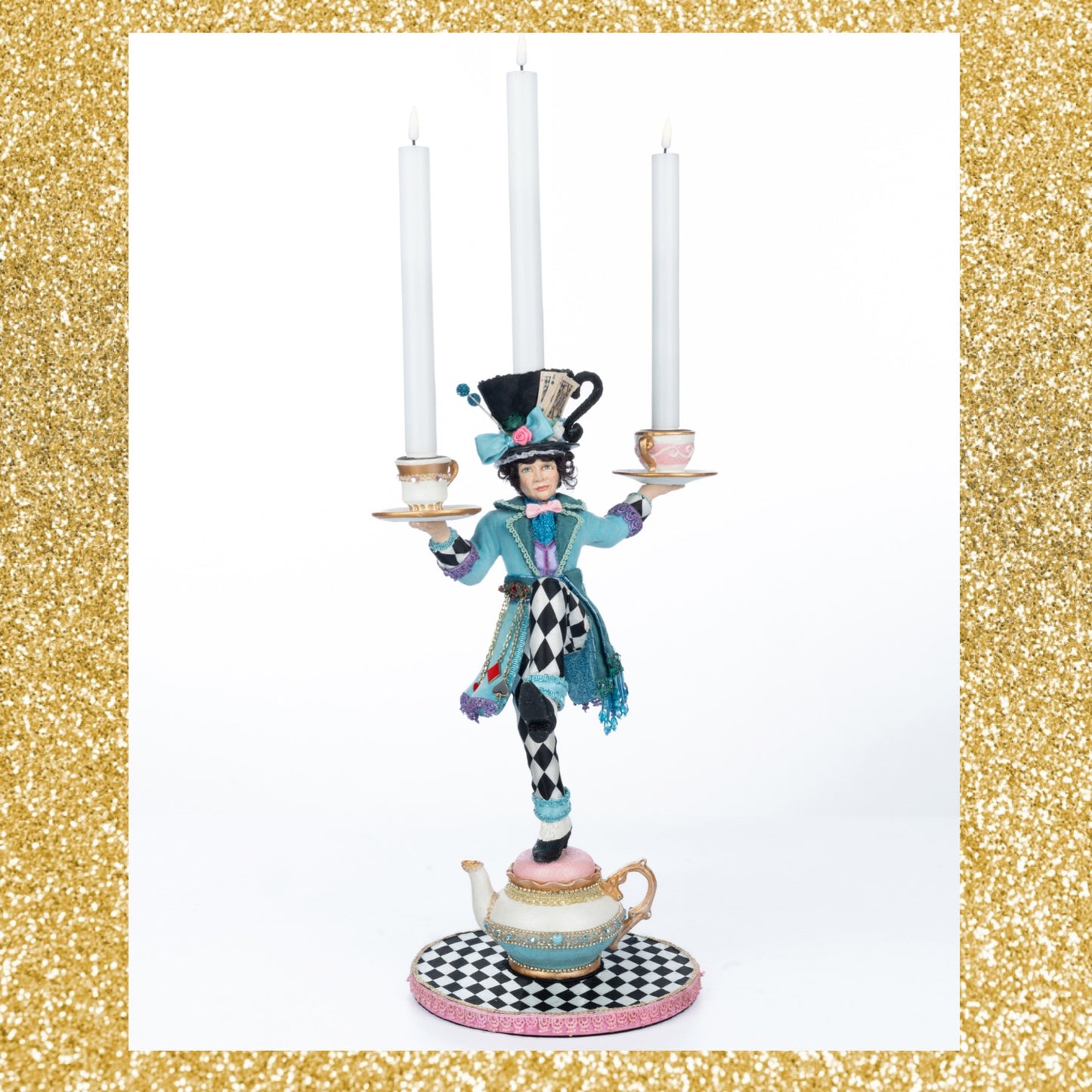 Katherine's Collection Mad Hatter Candle Holder Katherine's Collection Hearts and Wonderland