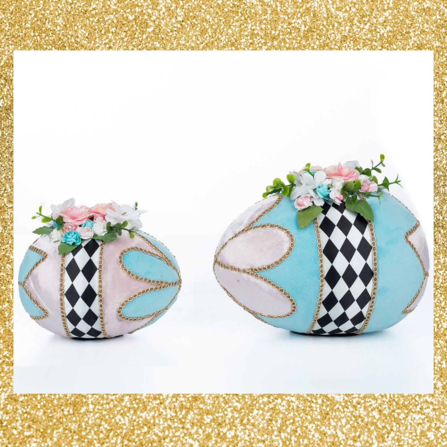 Katherine's Collection Fabric Eggs Katherine's Collection Hearts and Wonderland