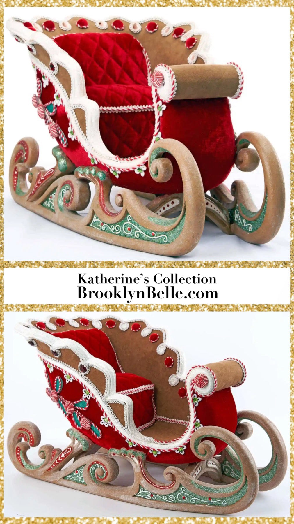 Katherine's Collection Sleigh Gingerbread Katherine's Collection Christmas Decor