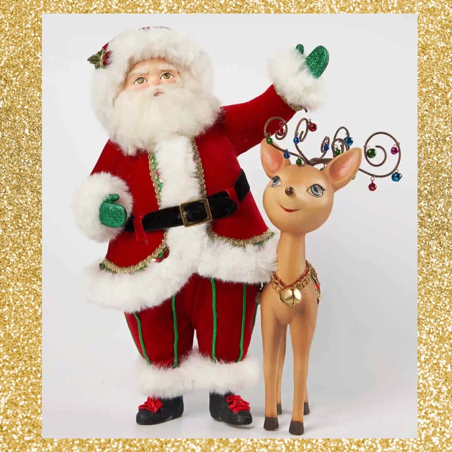Katherine's Collection Santa And Reindeer Tabletop Katherine's Collection Christmas Decor