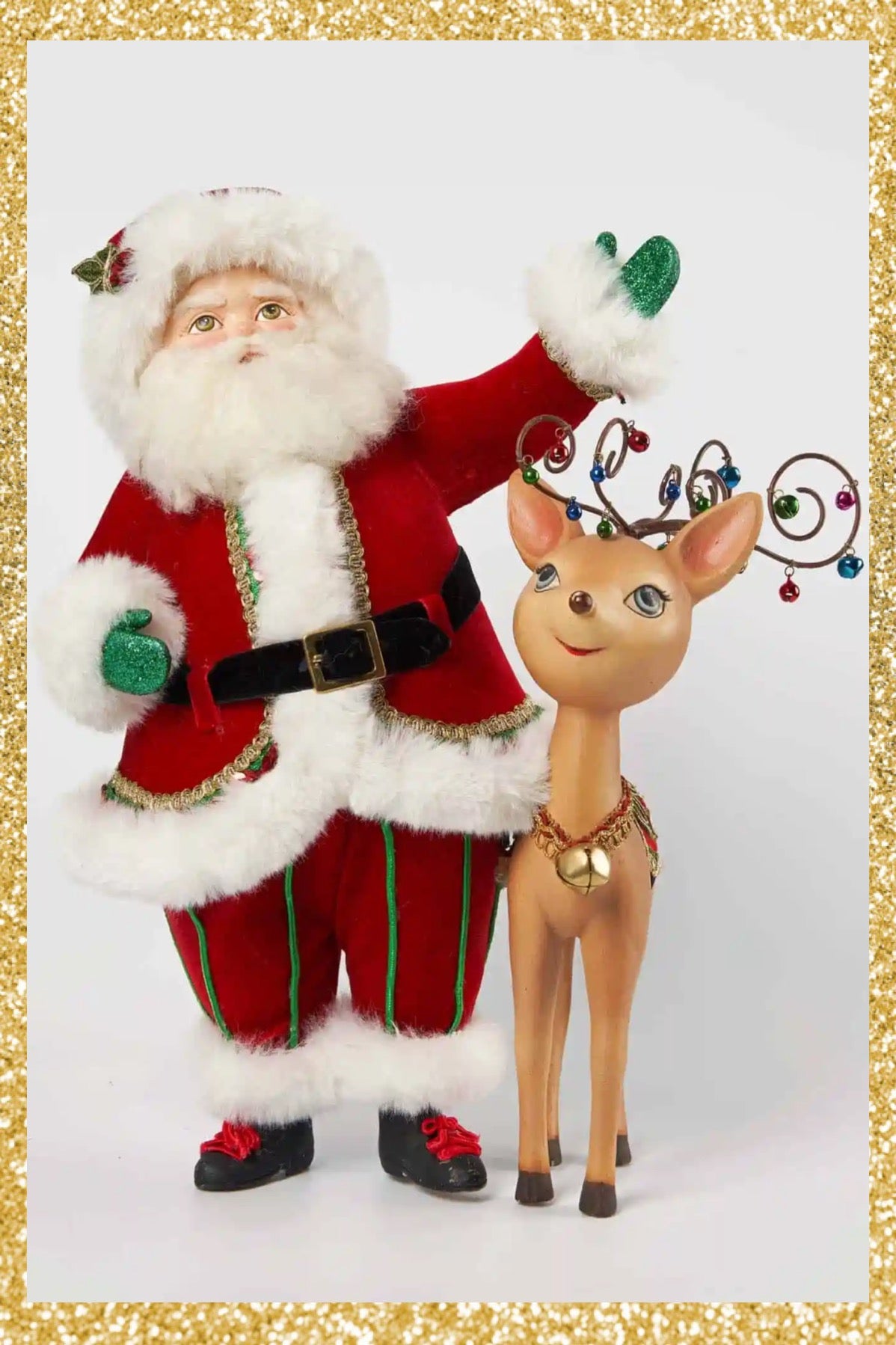 Katherine's Collection Santa And Reindeer Tabletop Katherine's Collection Christmas Decor