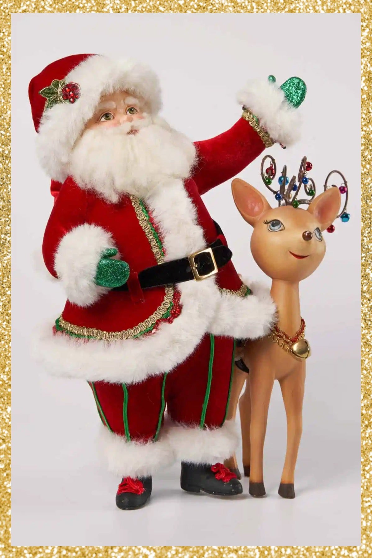 Katherine's Collection Santa And Reindeer Tabletop Katherine's Collection Christmas Decor