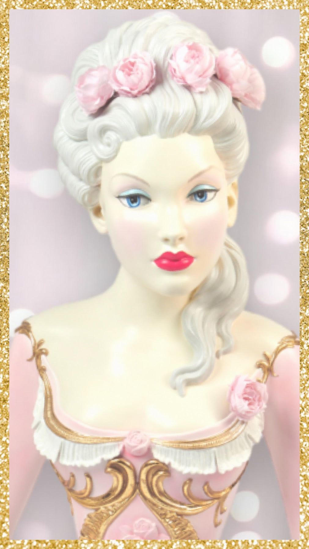 Pink and Gold Marie Tabletop Dessert Server Pink and Gold Server