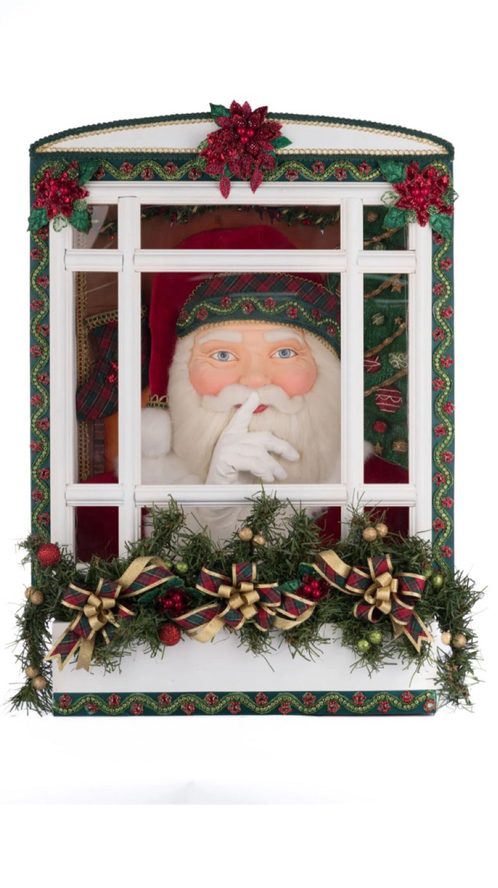 Katherine's Collection Holiday Magic Santa In Window Wall Piece Katherine's Collection Santa Wall Hanging