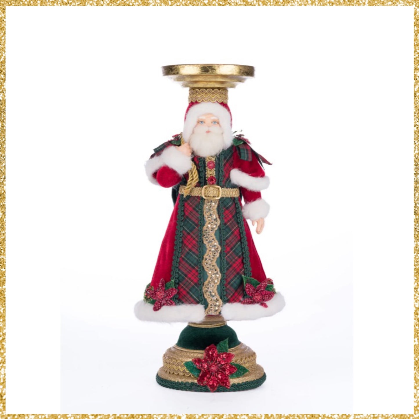 Katherine's Collection Holiday Magic Santa Candlestick Katherine's Collection Christmas Candlestick