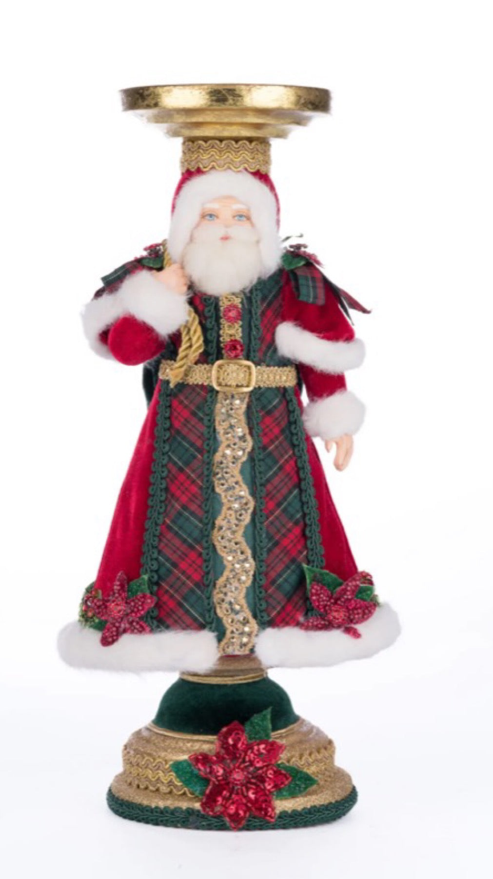 Katherine's Collection Holiday Magic Santa Candlestick Katherine's Collection Christmas Candlestick