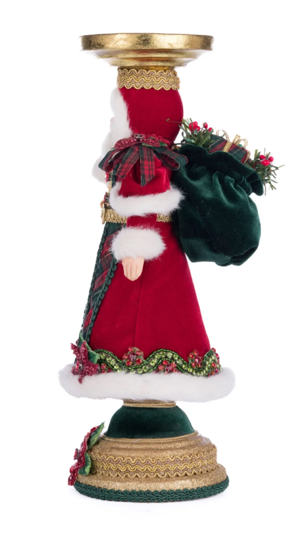 Katherine's Collection Holiday Magic Santa Candlestick Katherine's Collection Christmas Candlestick