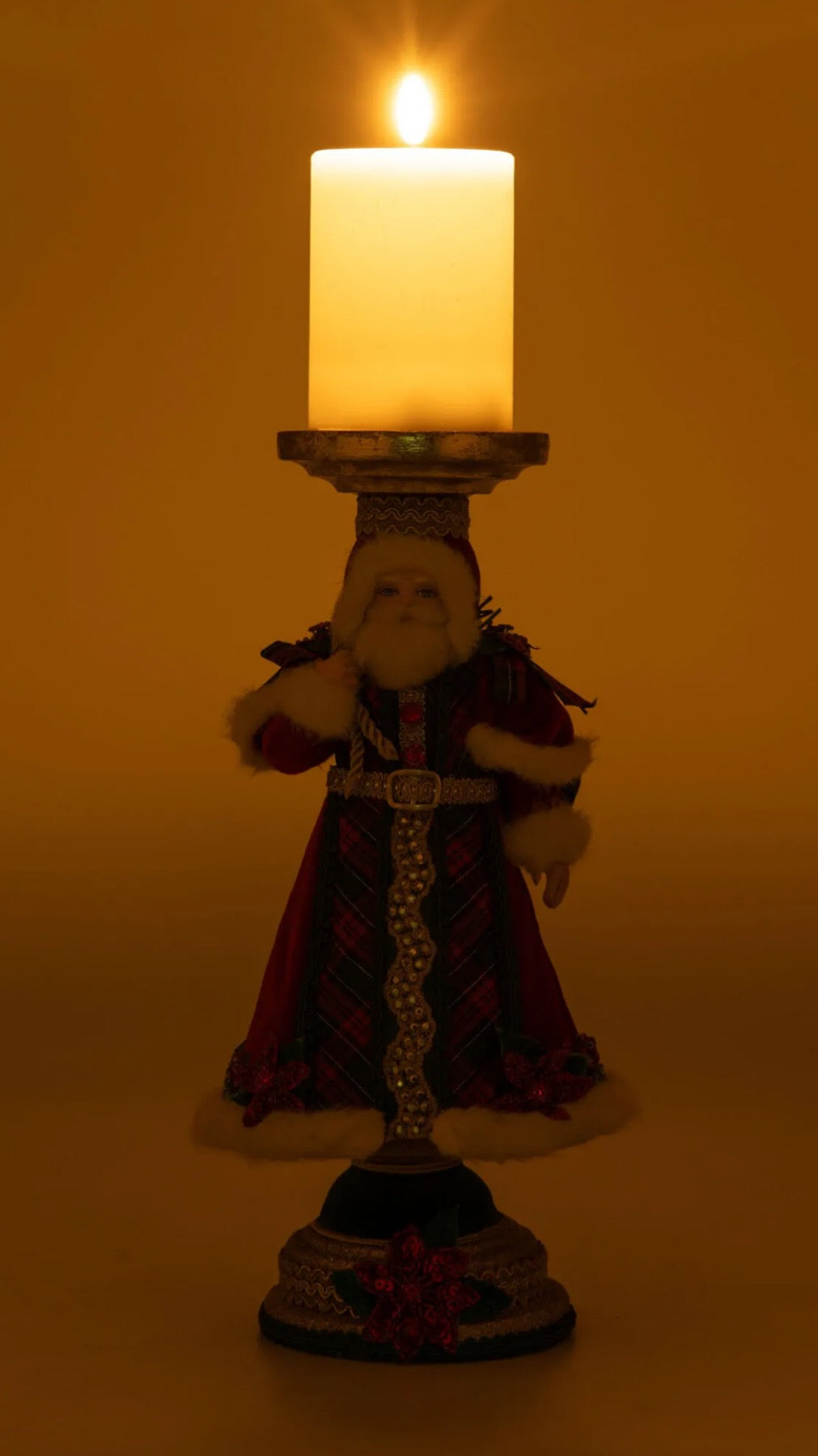 Katherine's Collection Holiday Magic Santa Candlestick Katherine's Collection Christmas Candlestick
