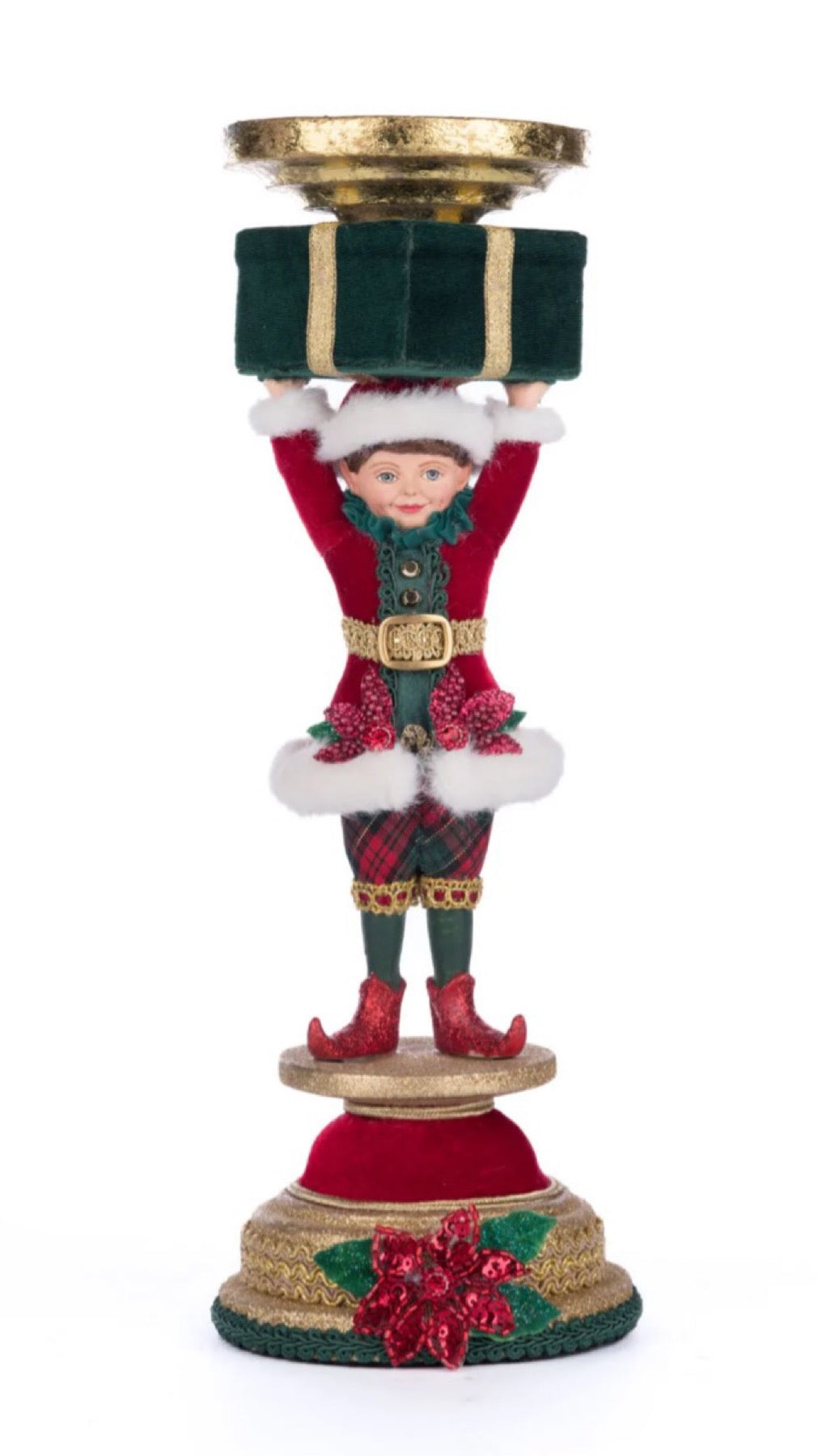 Katherine's Collection Holiday Magic Elf Candlestick Katherine's Collection Christmas Candlestick