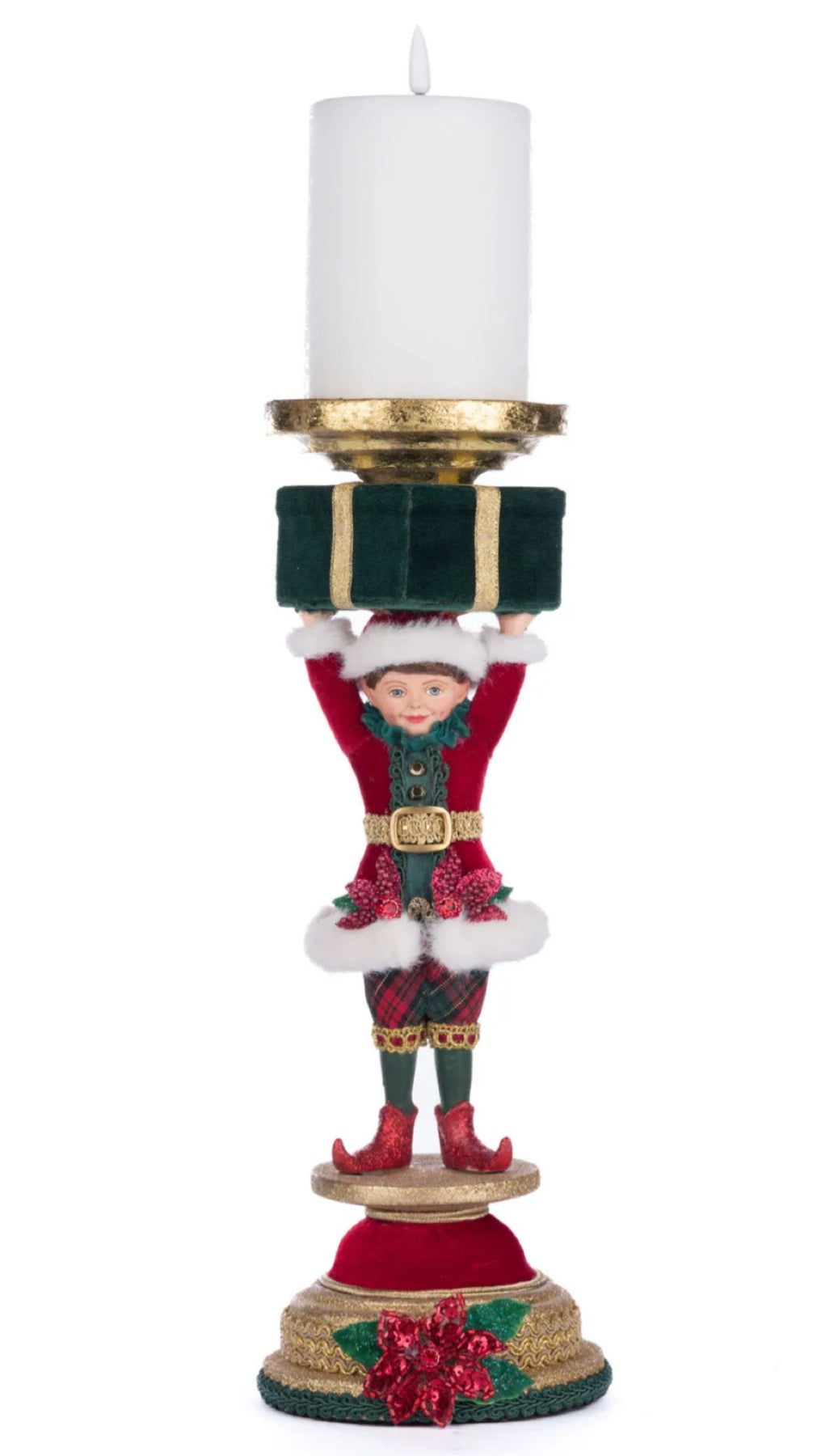 Katherine's Collection Holiday Magic Elf Candlestick Katherine's Collection Christmas Candlestick