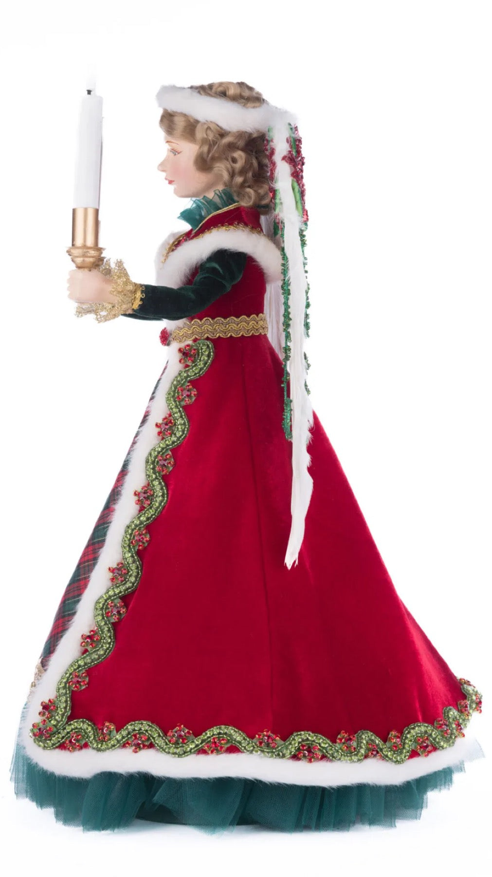 Katherine's Collection Holiday Magic Penelope Poinsettia Angel Tree Topper Katherine's Collection Christmas Angel Tree Topper