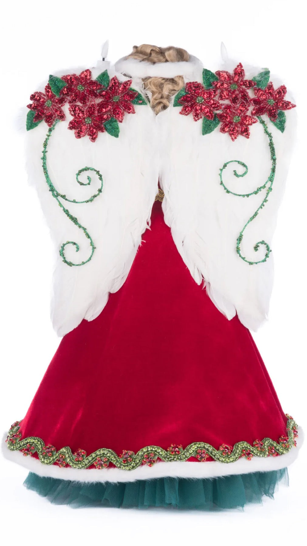 Katherine's Collection Holiday Magic Penelope Poinsettia Angel Tree Topper Katherine's Collection Christmas Angel Tree Topper