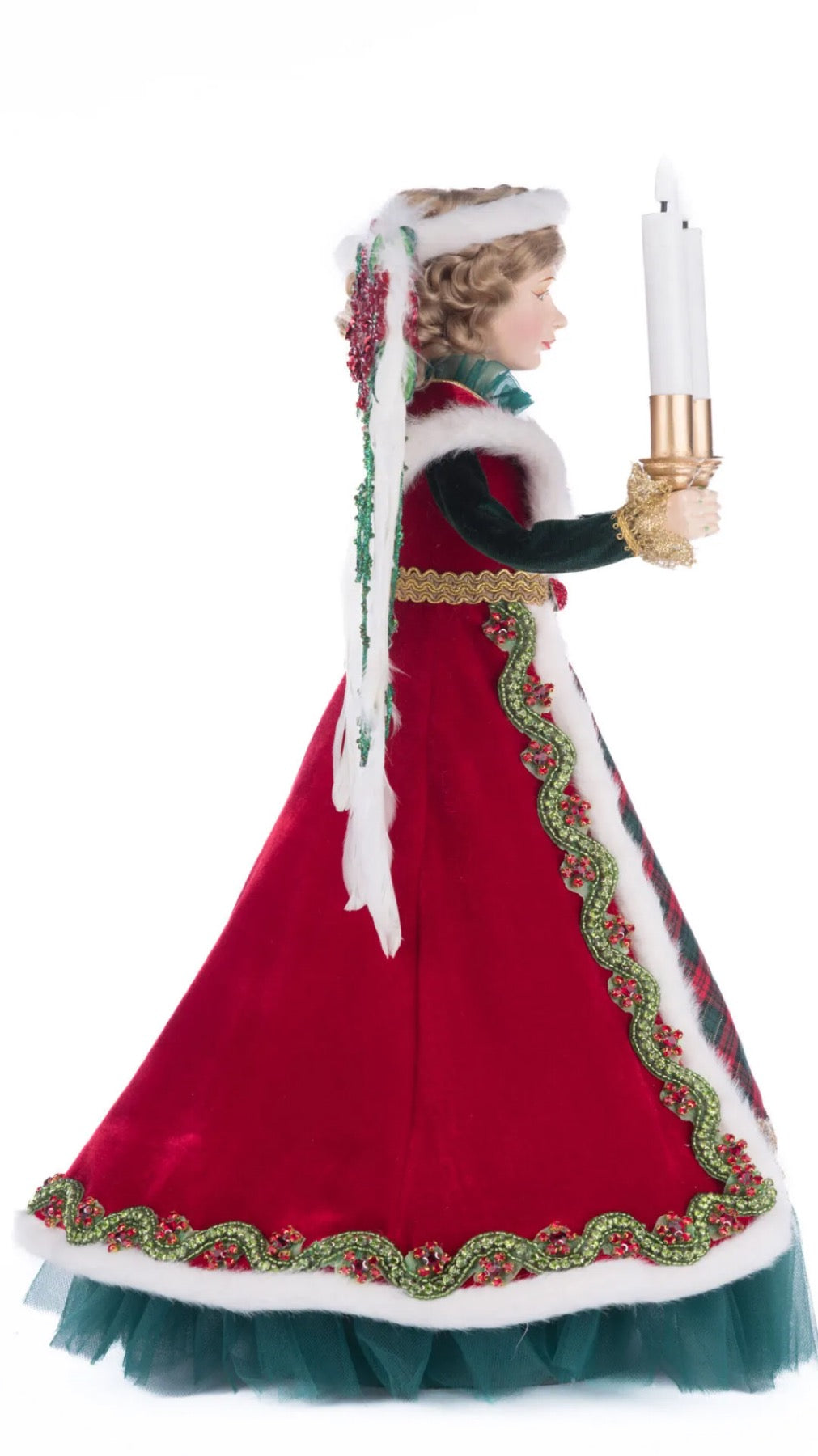 Katherine's Collection Holiday Magic Penelope Poinsettia Angel Tree Topper Katherine's Collection Christmas Angel Tree Topper