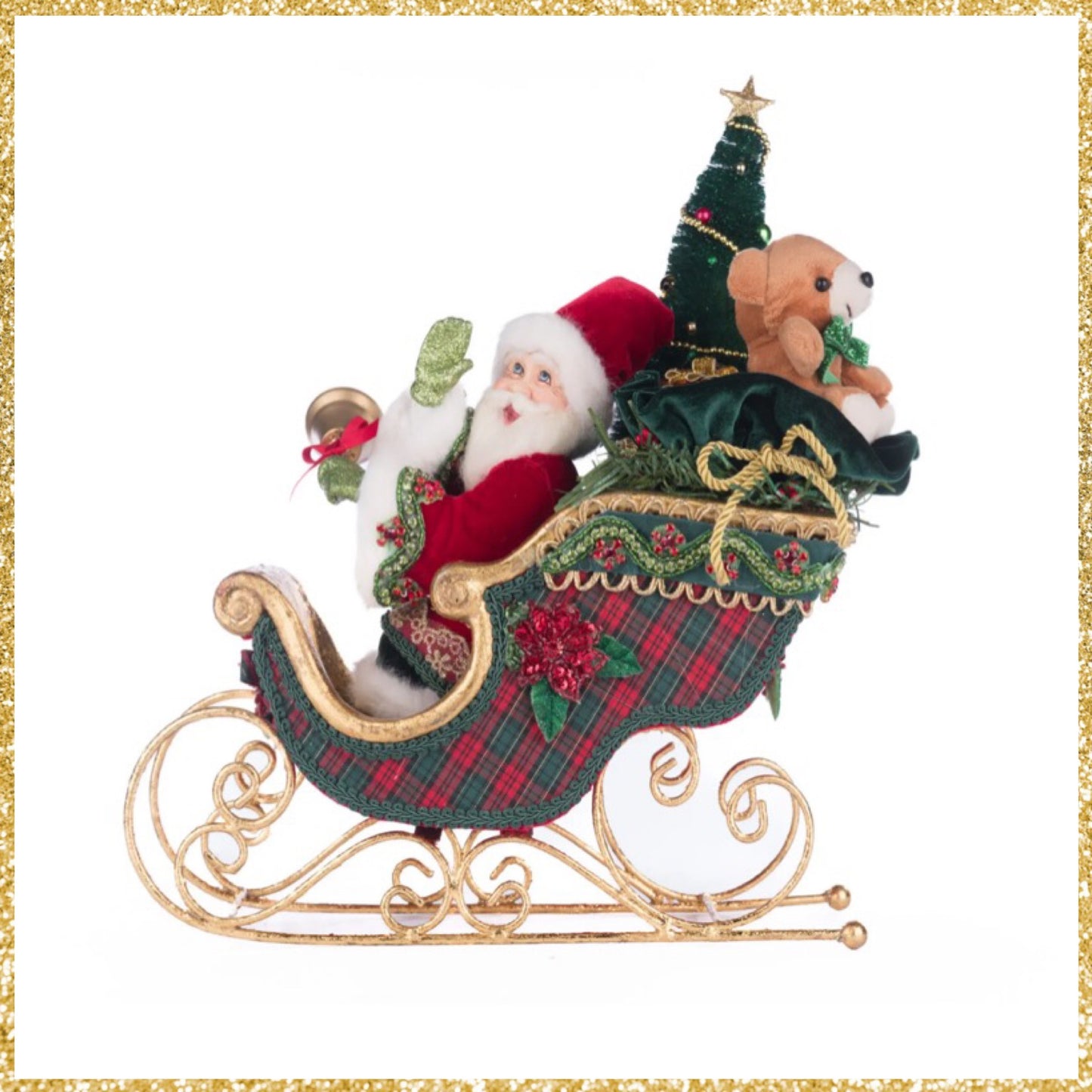Katherine's Collection Holiday Magic Tabletop Sleigh Katherine's Collection Christmas Santa and Sleigh