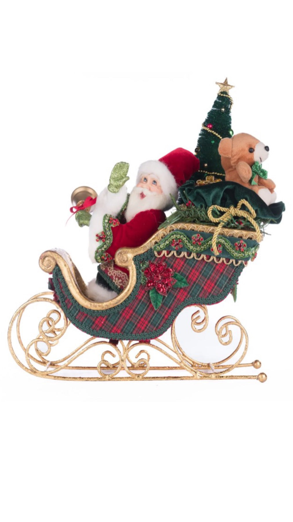 Katherine's Collection Holiday Magic Tabletop Sleigh Katherine's Collection Christmas Santa and Sleigh
