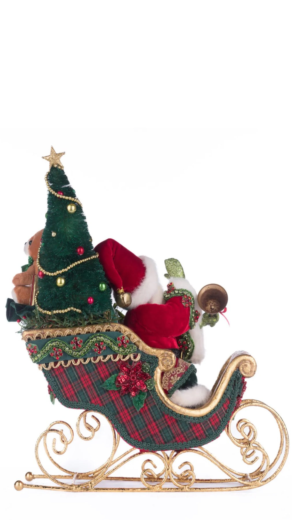 Katherine's Collection Holiday Magic Tabletop Sleigh Katherine's Collection Christmas Santa and Sleigh