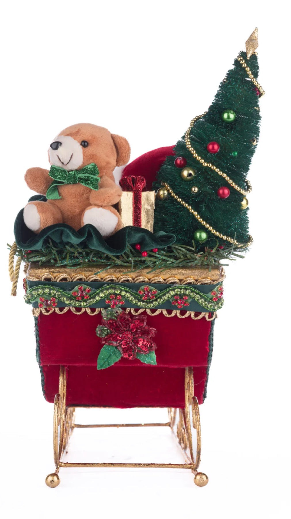 Katherine's Collection Holiday Magic Tabletop Sleigh Katherine's Collection Christmas Santa and Sleigh